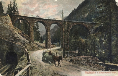 Albula Bahn und Strasse